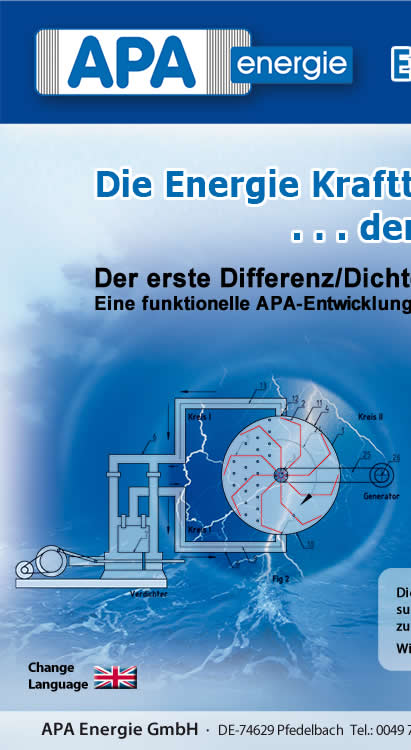 Es entsteht eine neue Energiewelt. Die Energie Krafturbine, der Hydropetor